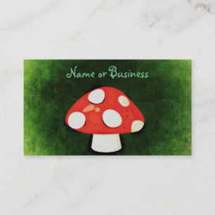 Cute Little Red Mushroom Business Card
