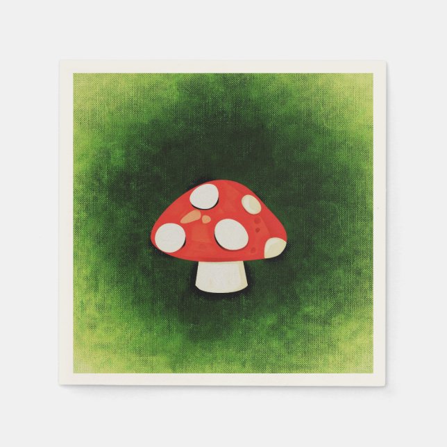 Cute Little Red Mushroom Napkin (Front)