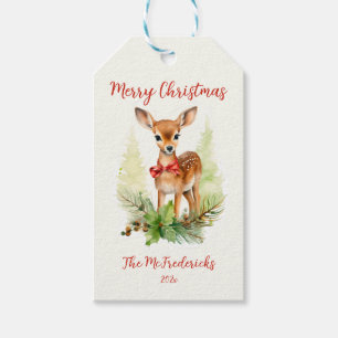 Cute Little Reindeer Christmas Gift Tags