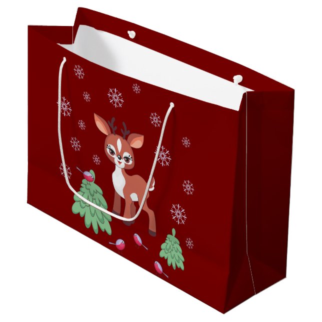 Cute Little Reindeer Gift Bag (Front Angled)