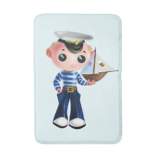 Cute Little Sailor Bath Mat
