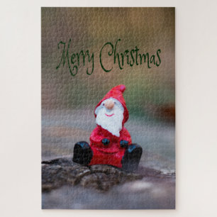 Cute Little Santa Clause Merry Christmas Jigsaw Puzzle