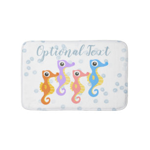 Cute Little Seahorses Bath Mat