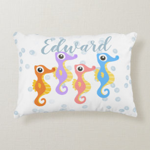 Cute Little Seahorses  Decorative Cushion