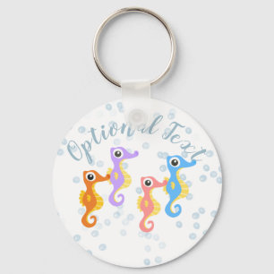 Cute Little Seahorses Key Ring