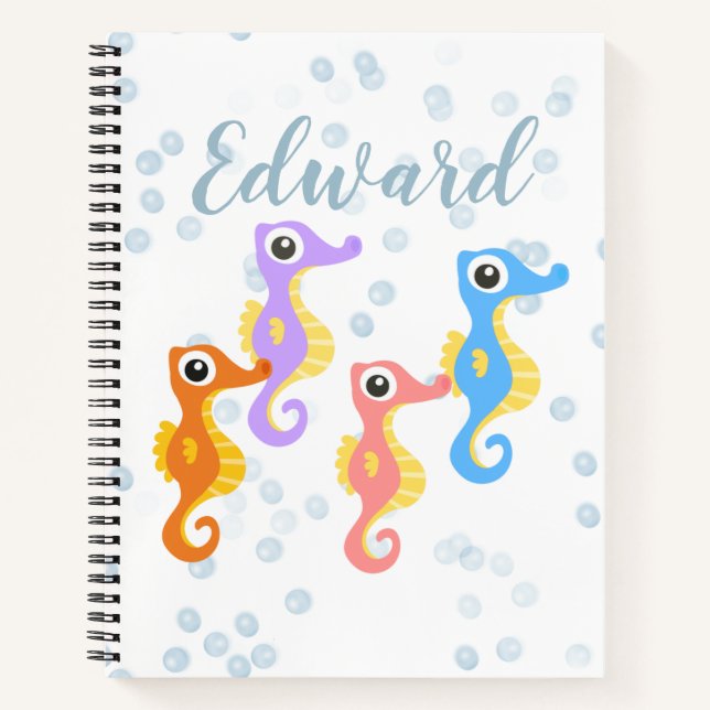 Cute Little Seahorses  Notebook (Front)