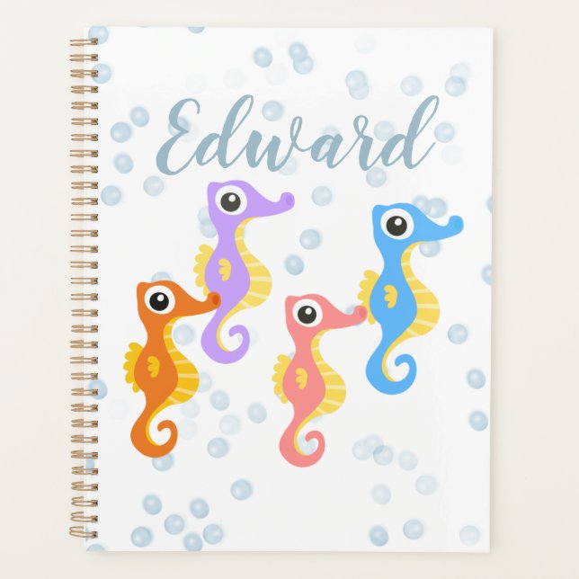 Cute Little Seahorses  Planner (Front)