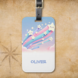 Cute Little Shooting Stars with Trails Luggage Tag