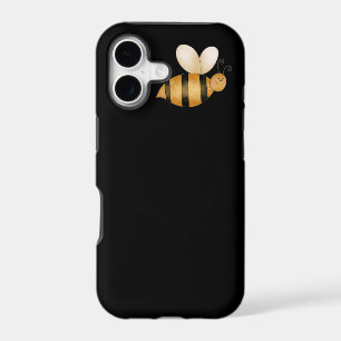 Cute Little Smiling Bee Whimsical Cartoon