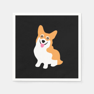 Cute Little Smiling Corgi Puppy Napkin