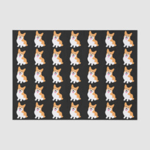 Cute Little Smiling Corgi Puppy Tissue Paper
