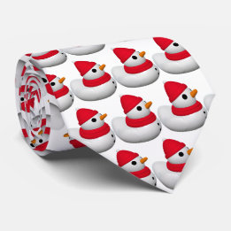 Cute Little Snowduck | Snowman Duck Pattern | Red Tie