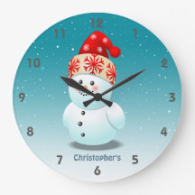 Cute Little Snowman With Christmas Hat