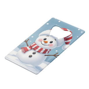 Cute little snowman with scarf & hat
