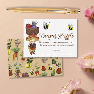 Cute Little Sprout Baby Shower Diaper Raffle Enclosure Card