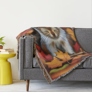 Cute Little Squirrel Throw Blanket