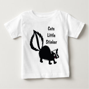Cute Little Stinker - Adorable Skunk Print Design Baby T-Shirt