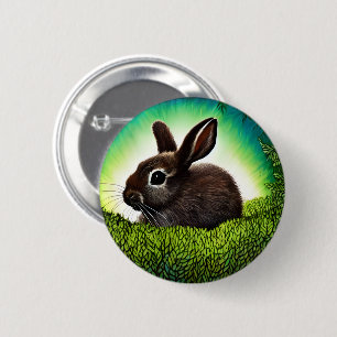 Cute Little Storybook Bunny 6 Cm Round Badge