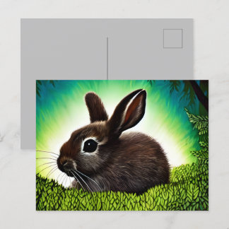 Cute Little Storybook Bunny Postcard