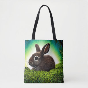 Cute Little Storybook Bunny Tote Bag