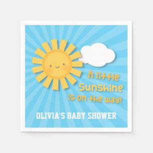 Cute Little Sunshine Baby Shower Supplies Napkin