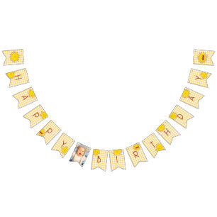 Cute Little Sunshine Kids Birthday Party Photo Bunting