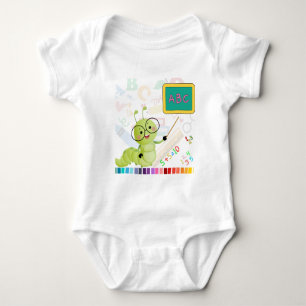 Cute Little Teacher Caterpillar Back to School Baby Bodysuit