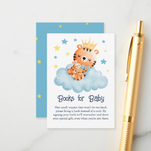 Cute Little Tiger Baby Shower Books for Baby Enclosure Card