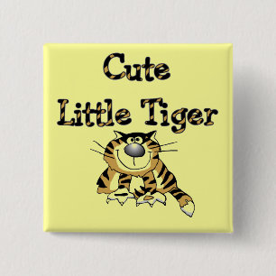 Cute Little Tiger Tshirts and Gifts 15 Cm Square Badge