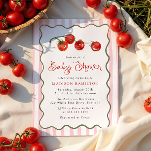 Cute Little Tomato Baby Shower Invitation