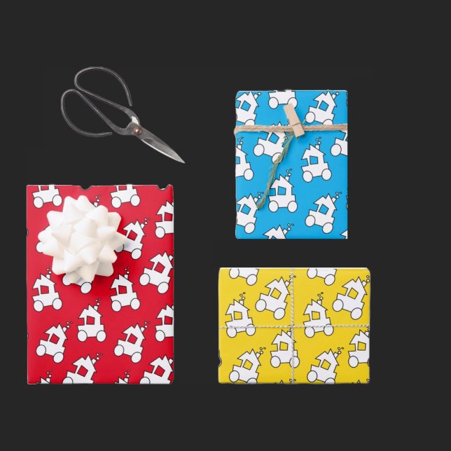 Cute little train wrapping paper sheet (Creator Uploaded)