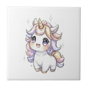 Cute Little Unicorn Ceramic Tile