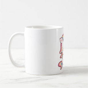 Cute Little Unicorn Loves Ice Cream Doodle Coffee Mug