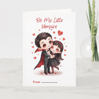 Cute Little Vampire Couple Valentine Card