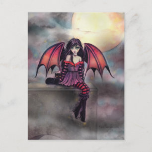 Cute Little Vampire Fairy Art Postcard