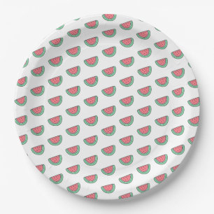 Cute Little Water Melon Pattern Kids Birthday Paper Plate