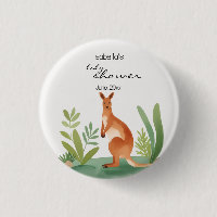 Cute Little Watercolor Kangaroo Baby Shower favour