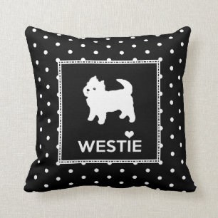 Cute Little Westie - West Highland White Terrier Cushion