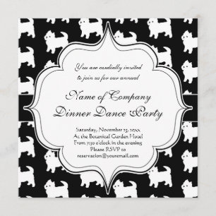 Cute Little Westie - West Highland White Terriers Invitation