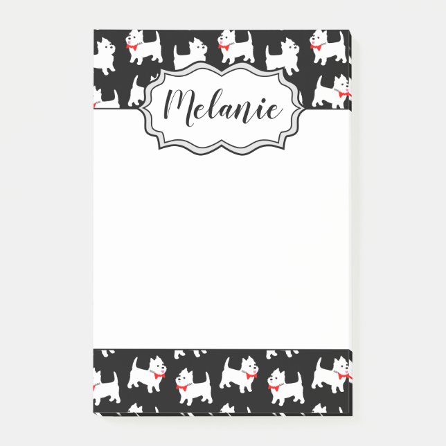 Cute Little Westie - West Highland White Terriers Post-it Notes (Front)