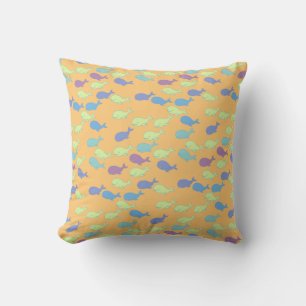 cute little whales, patterns cushion