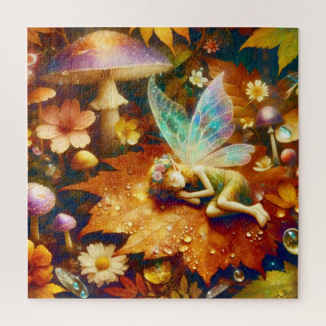 Cute Little Whimsical Fairy Sleeping Blank Jigsaw Puzzle (Vertical)
