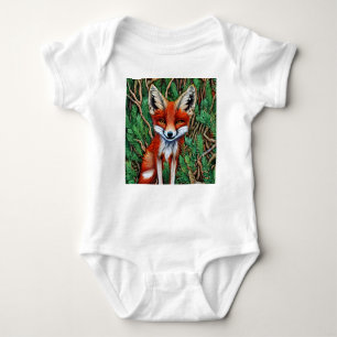 Cute Little wilderness Fox Baby Bodysuit