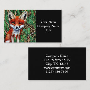 Cute Little wilderness Fox Business Card