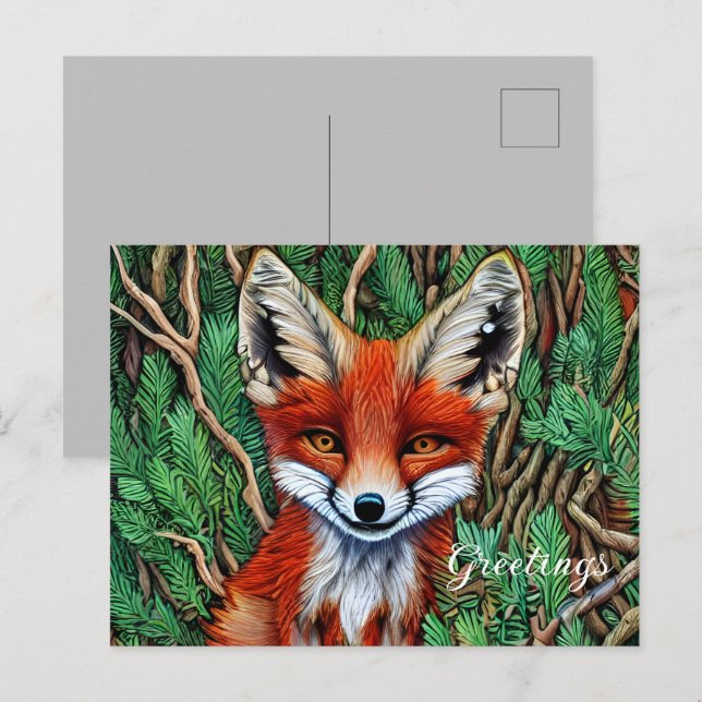 Cute Little wilderness Fox Postcard (Front/Back)