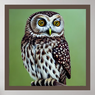 Cute Little Wilderness Woodland Owl Poster