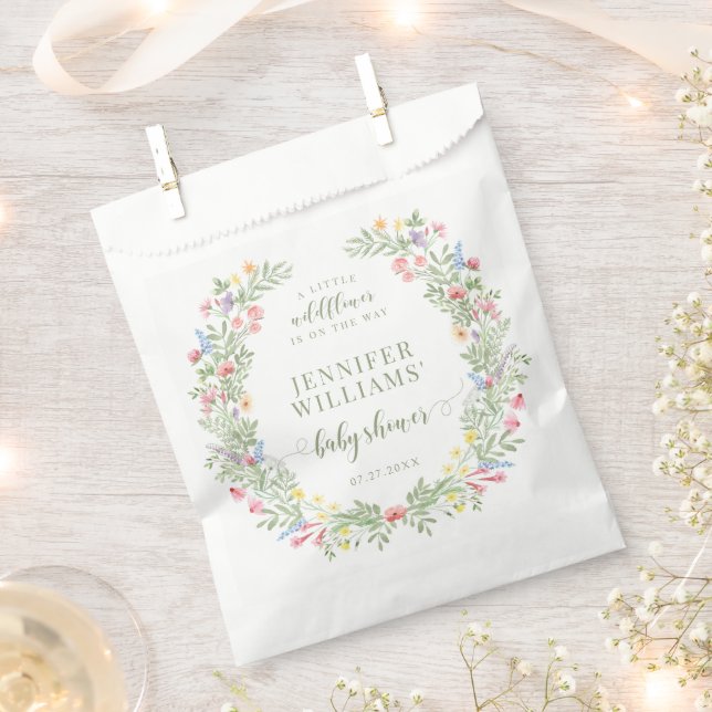 Cute little wildflower bohemian baby girl shower favour bag (Clipped)