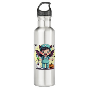 Cute little witch nurse Halloween Premium T-Shirt 710 Ml Water Bottle