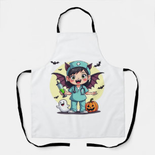 Cute little witch nurse Halloween Premium T-Shirt Apron