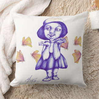 Cute little witty girl cushion